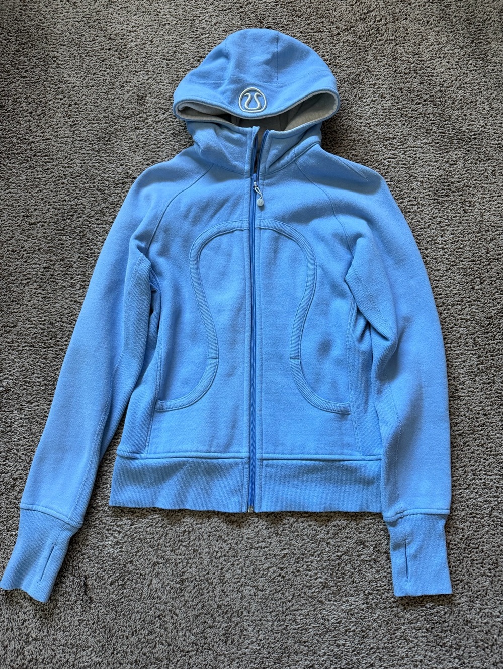 Lululemon athletica Light Blue Full-Zip Scuba Hoodie